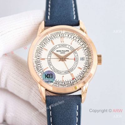 TW Factory Swiss Grade Patek Philippe Calatrava Weekly Calendar Rose Gold Watch